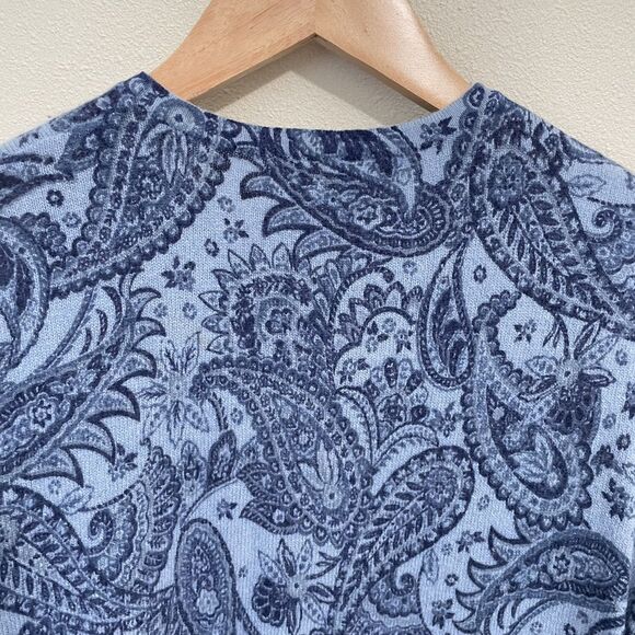 Tweeds Womens L Wool Angora Paisley Cardigan Sweater Fairy Whimsy Boho Romantic - Picture 6 of 9